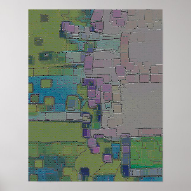 Garden Wall, Geometric Abstract Poster (Front)