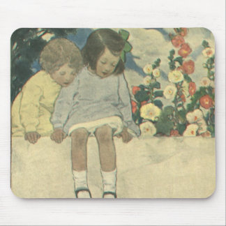 Garden Wall Jessie Willcox Smith, Vintage Children Mouse Pad