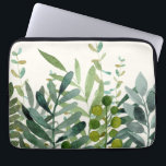 Garden-Watercolor Botanical Leaves Laptop Sleeve<br><div class="desc">Watercolor rustic botanical leaves laptop sleeve</div>