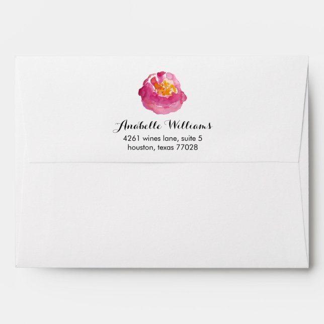 Garden Watercolor Envelope (Back (Top Flap))