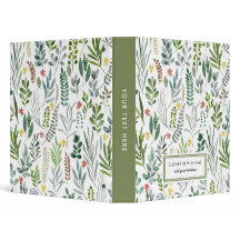 Garden Watercolor Leaves Personalised 