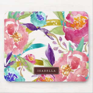 Garden Watercolor Personalised Mouse Pad