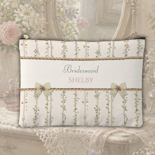 Garden Wedding Bridesmaid Floral Accessory Pouch