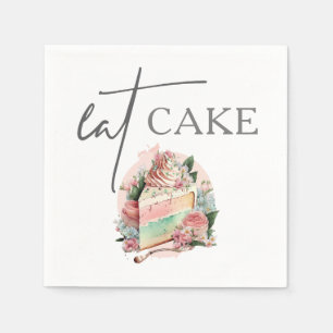 Garden Wedding Eat Cake Napkin