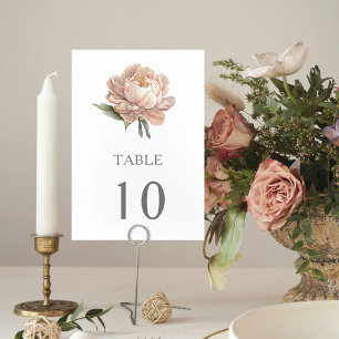 Garden Wedding Floral Table Number