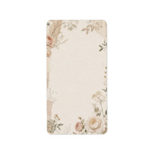 Garden Wedding Invitation with Natural Label