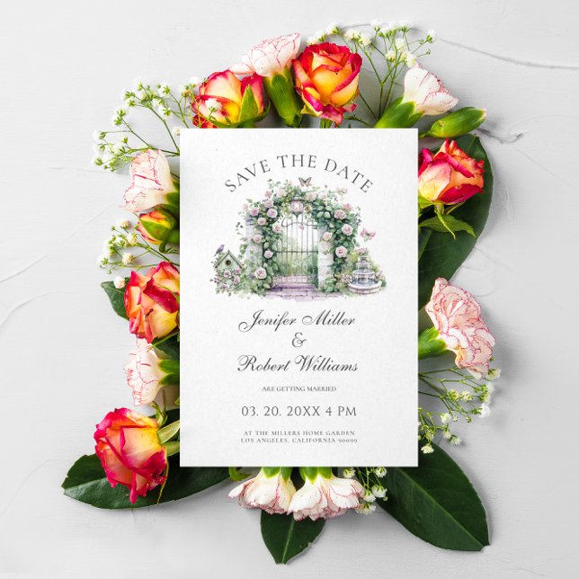 Garden Wedding Party Floral Garden Door  Invitation (Creator Uploaded)