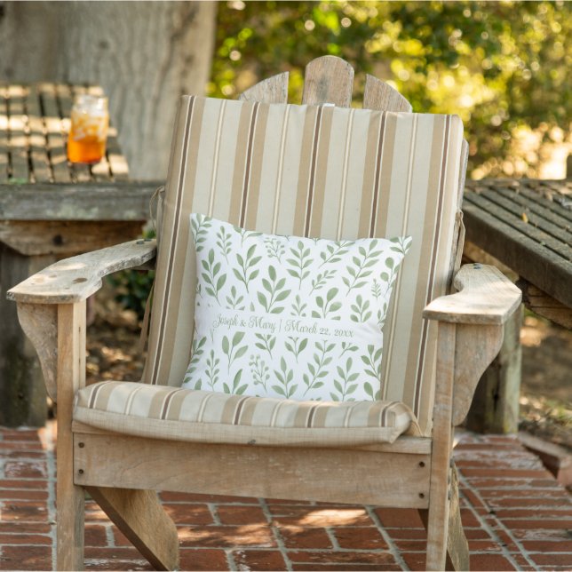 Garden Wedding Rustic Golf Course Botanical Custom Cushion (Chair)
