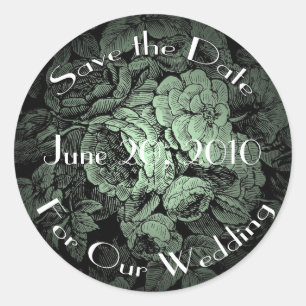 Garden Wedding: Save the Date stickers