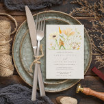 Garden Wedding Simple Wildflowers Botanical  Invitation<br><div class="desc">A simple and elegant wildflower botanical invitation that is perfect for a garden or outdoor wedding.</div>