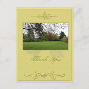 Garden wedding thank you card