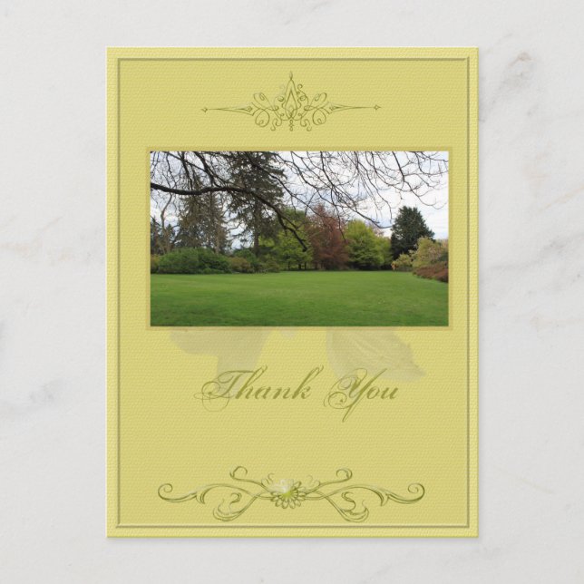 Garden wedding thank you card (Front)