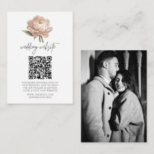 Garden Wedding Website   RSVP QR Code Photo Enclosure Card