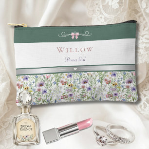 Garden Wedding Wildflower Flower Girl Accessory Pouch
