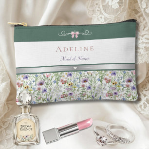 Garden Wedding Wildflower Maid of Honour Accessory Pouch