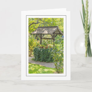 Garden well view greeting card