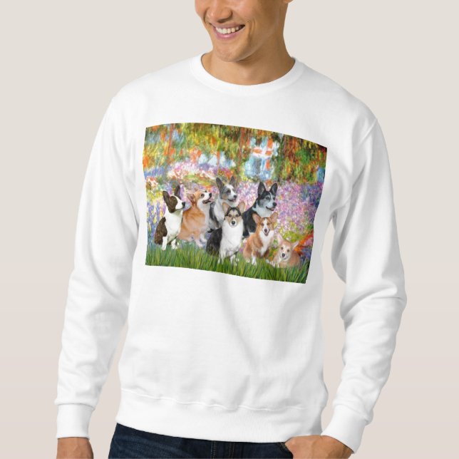 Garden - Welsh Corgies (seven) Sweatshirt (Front)