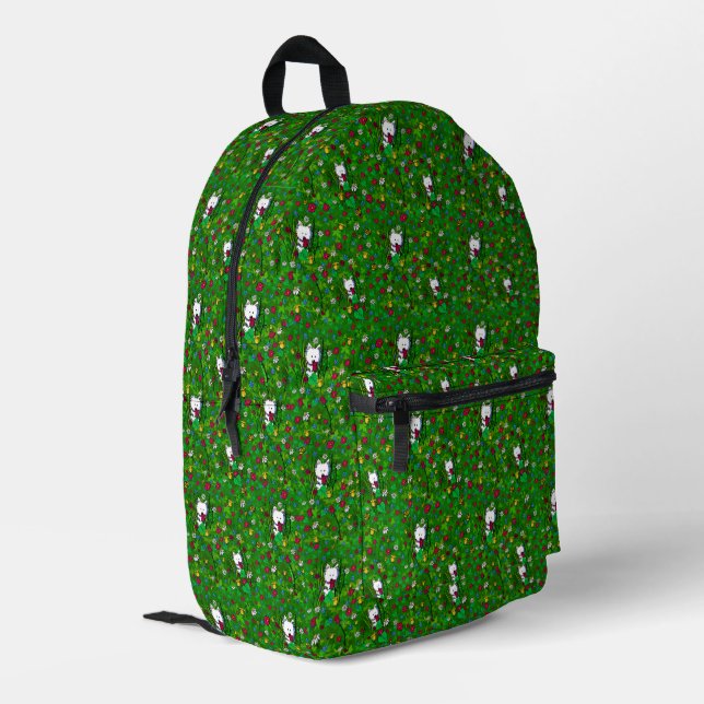 Garden Westies KiniArt  Printed Backpack (Back Corner Left)