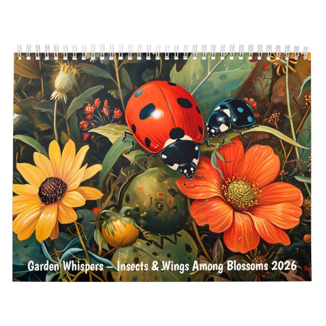 Garden Whispers – Insects & Wings Among Blossoms 2 Calendar (Cover)