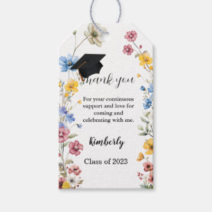 Garden Wildflower thank you Graduation party Gift Gift Tags