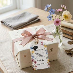 Garden Wildflower thank you Graduation party Gift Tags