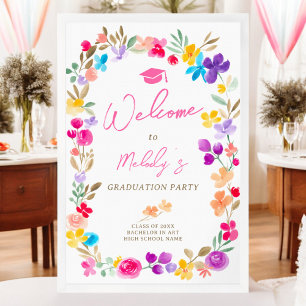 Garden wildflowers meadow welcome graduation poster