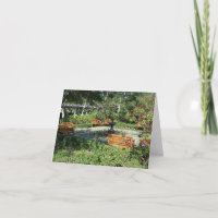 Garden with fountain on a Sympathy Card