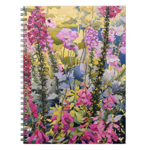 Garden with Foxgloves Spiral Notebook