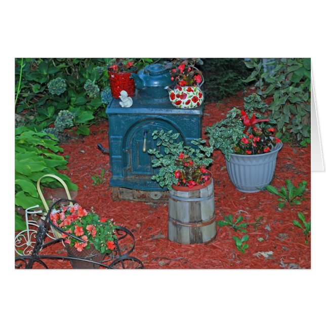 "Garden with Iron Stove" (Front Horizontal)
