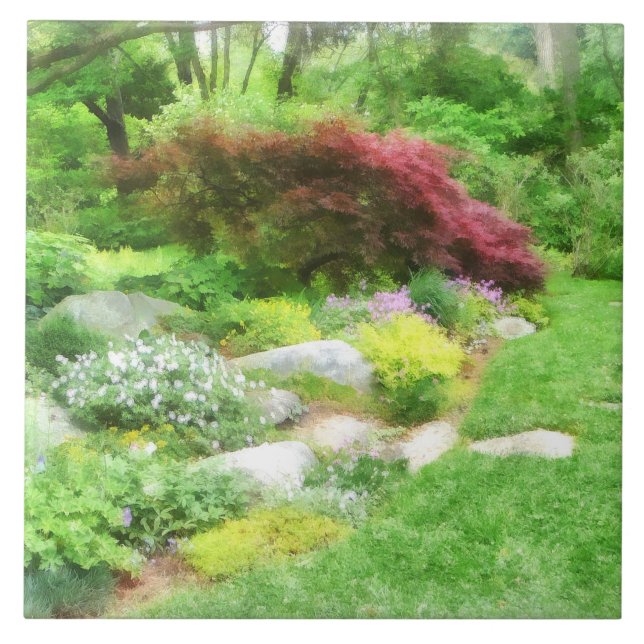 Garden With Japanese Maple Tile (Front)