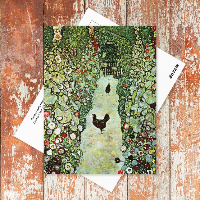 Garden with Roosters Gustav Klimt Postcard (Creator Uploaded)