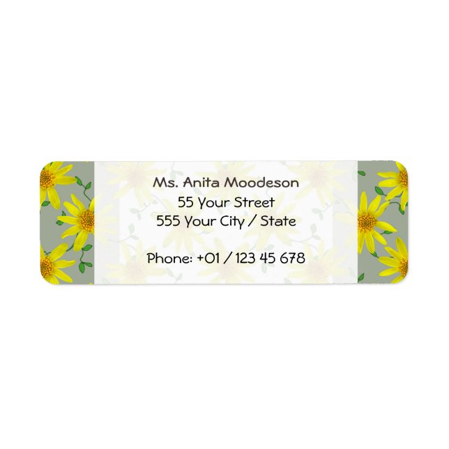 Garden Yellow Arnica Wildflower on any Colour (Front)