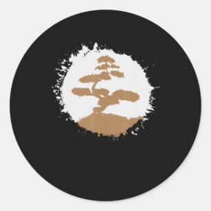 gardener botanist botany gardening bonsai plant classic round sticker