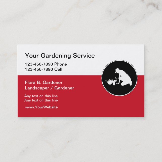 Gardener Business Cards (Front)