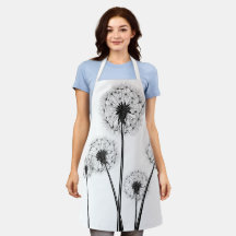Gardener/Chef Apron with Dandelion Seed Head 