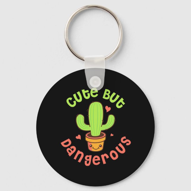 Gardener Cute But Dangerous Key Ring (Front)