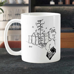 Gardener Fertilises his Crops. Funny Coffee Mug