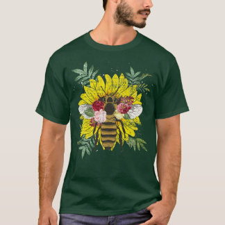 Gardener Flower Insect Botanical Garden Floral Bee T-Shirt