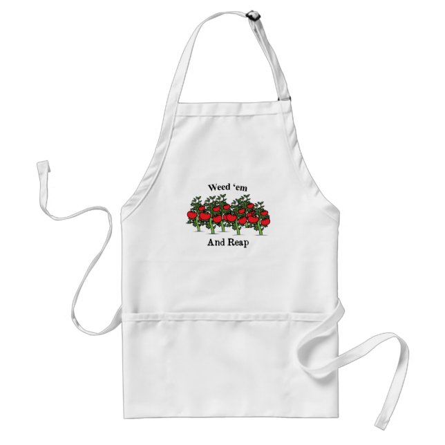 Gardener Funny Weed 'em And Reap Standard Apron (Front)