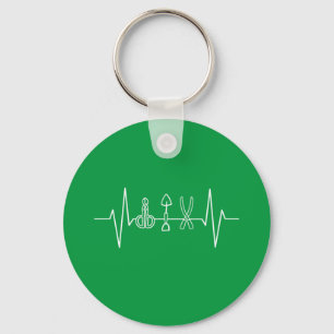 Gardener - Garden Tools Heartbeat Gardener Gift Key Ring