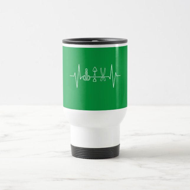 Gardener - Garden Tools Heartbeat Gardener Gift Travel Mug (Center)