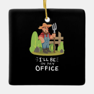 Gardener Gardening Ceramic Ornament