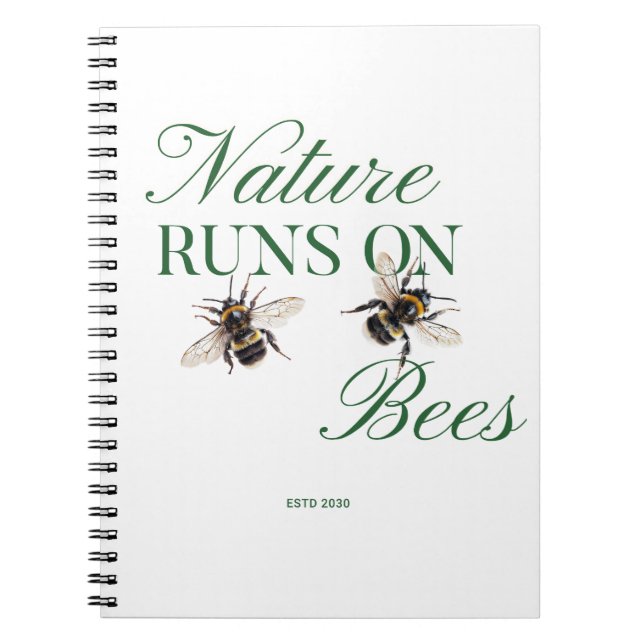 Gardener Gift Save the Bees for Eco-friendly gift Notebook (Front)