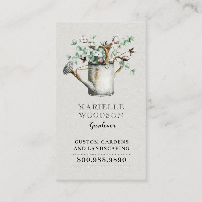 Gardener Greenery Landscaping Business Card (Front)