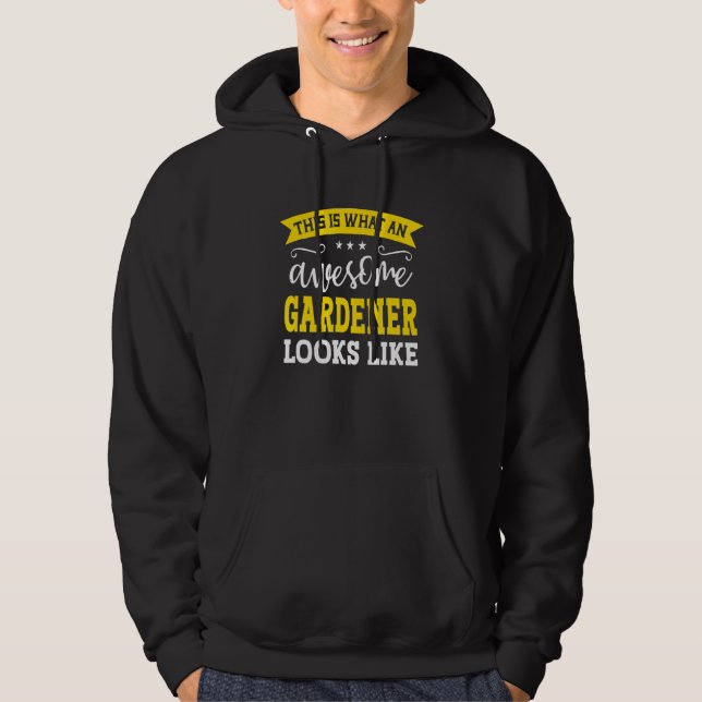 Gardener Job Title Employee Funny Worker Professio Hoodie (Front)
