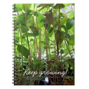 Gardener Keep Growing Seeds Custom Text Spiral Notebook