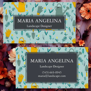 Gardener Landscaping Gardening Modern Cool Business Card