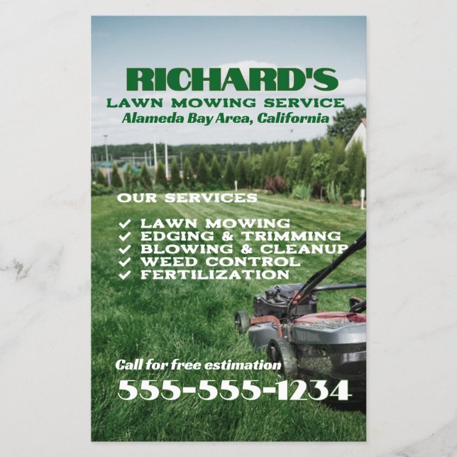 Gardener Lawn Care and Maintenance Flyer (Front)