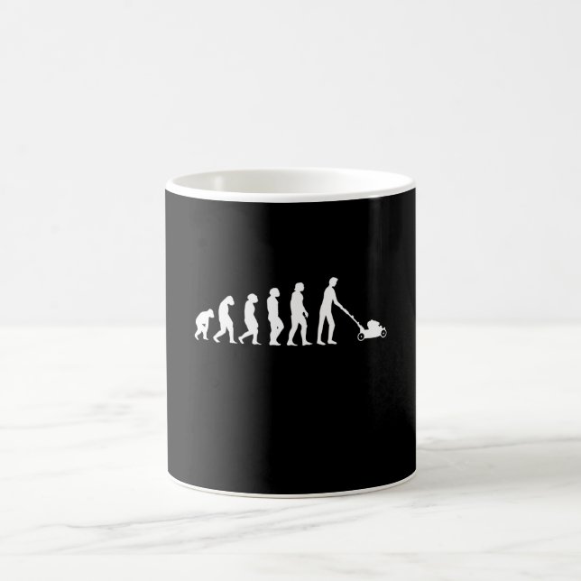 Gardener Lawn Mower Evolution Coffee Mug (Center)
