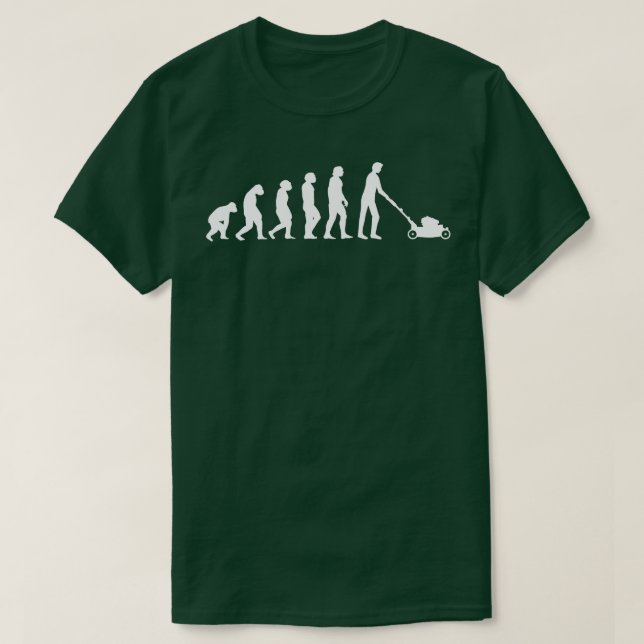 Gardener Lawn Mower Evolution T-Shirt (Design Front)